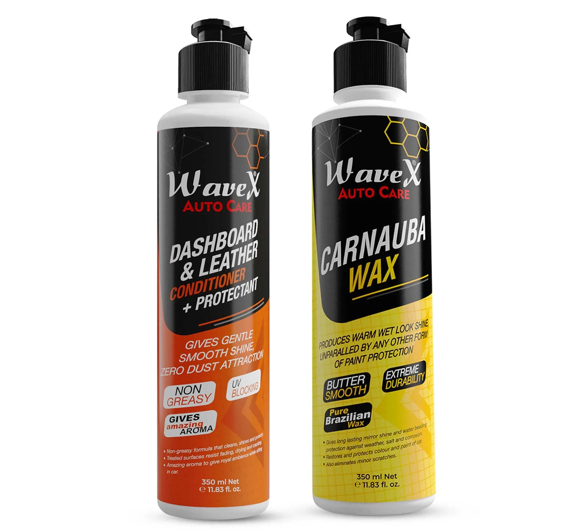 Car Body Polish Carnauba Wax 350ml   Car Dashboard and Leather Polish 350ml