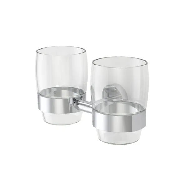 Caroma Cosmo Metal Double Tumbler Holder Chrome