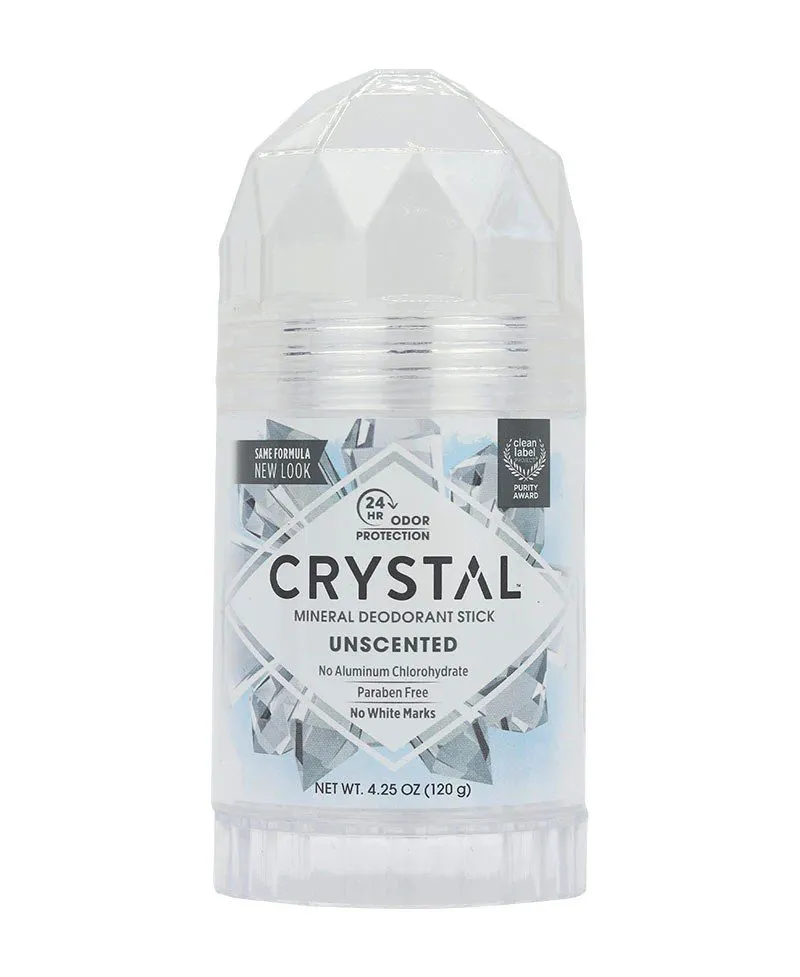 Crystal Body Deodorant Mineral Deodorant Stick Unscented 4.25 oz. Stick