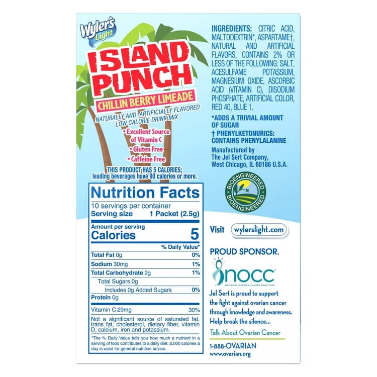 Island Punch Chillin Berry Limeade Zero-Sugar Singles To Go Drink Mix