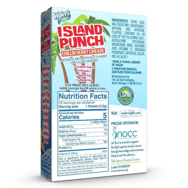 Island Punch Chillin Berry Limeade Zero-Sugar Singles To Go Drink Mix