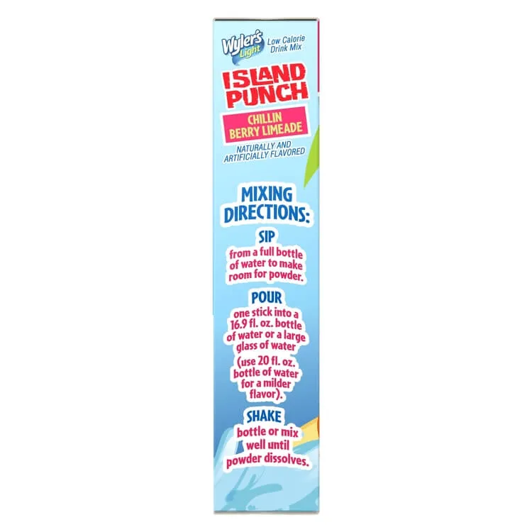Island Punch Chillin Berry Limeade Zero-Sugar Singles To Go Drink Mix