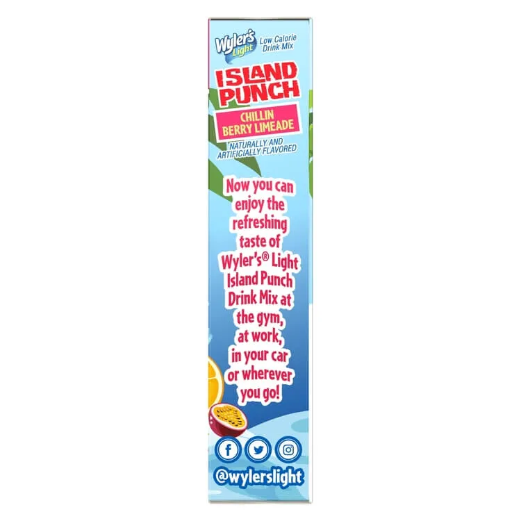 Island Punch Chillin Berry Limeade Zero-Sugar Singles To Go Drink Mix