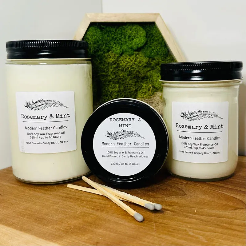 Modern Feather Candles