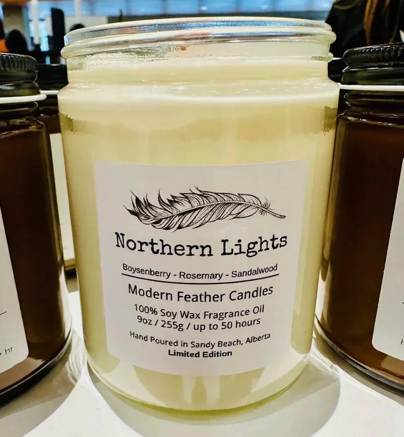 Modern Feather Candles