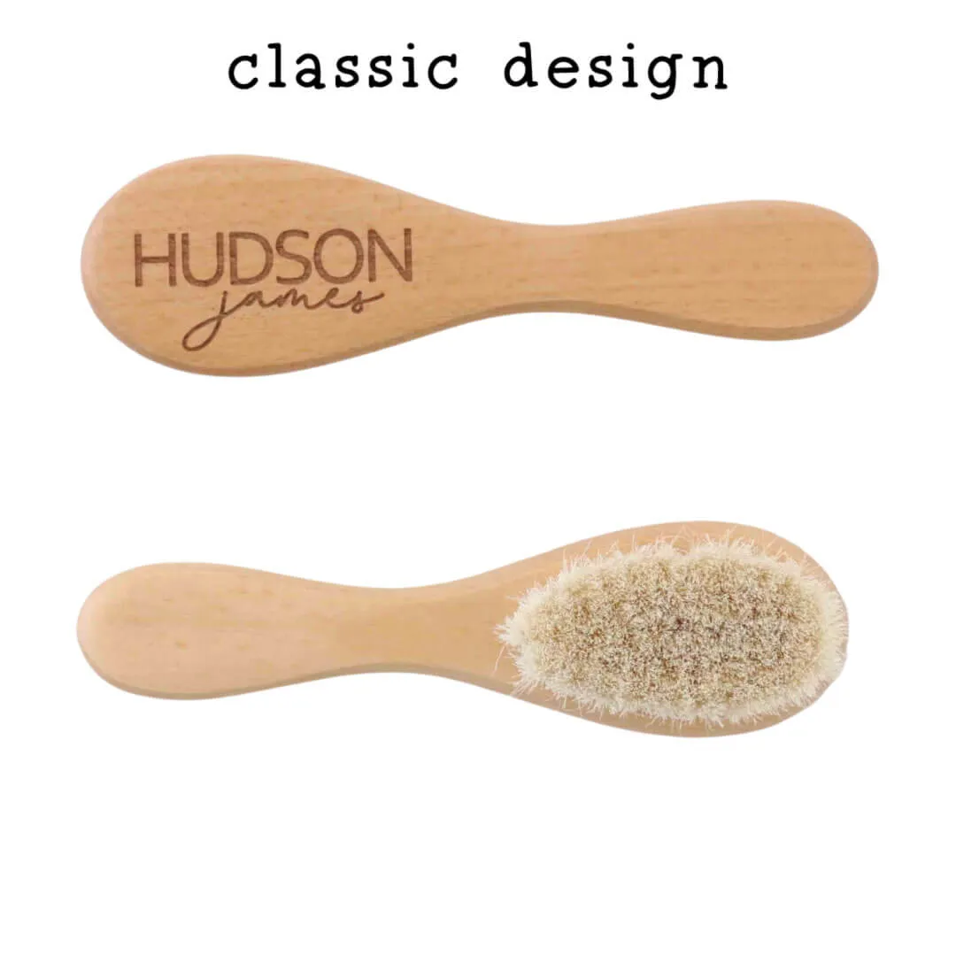 Personalized Wooden Baby Brush